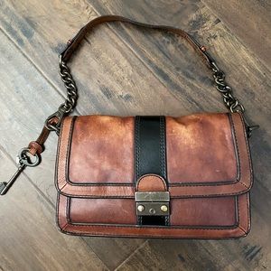 Fossil shoulder bag brown and black